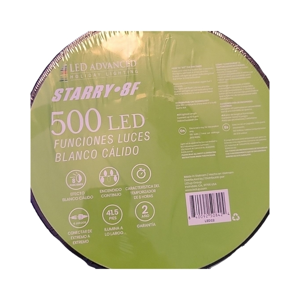 🆕️ 500 starry lights warm white led advanced holiday lighting NWT - Picture 2 of 5